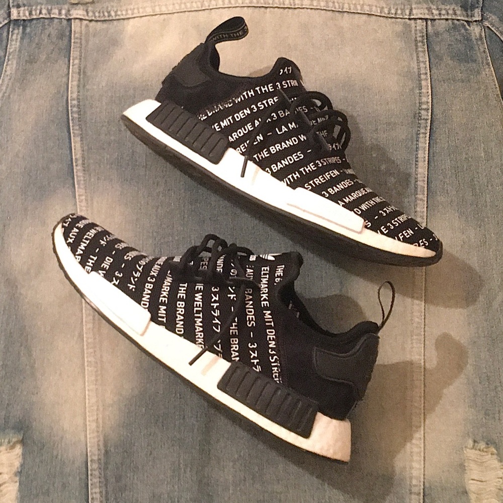 Adidas NMD R1 BLACKOUT: Size 10 - Picture 1 of 4